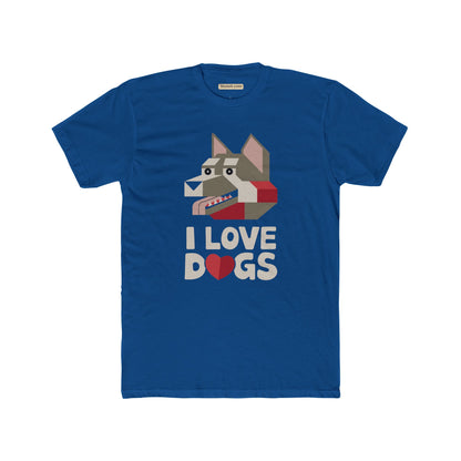 I love dogs Unisex Cotton Crew Tee