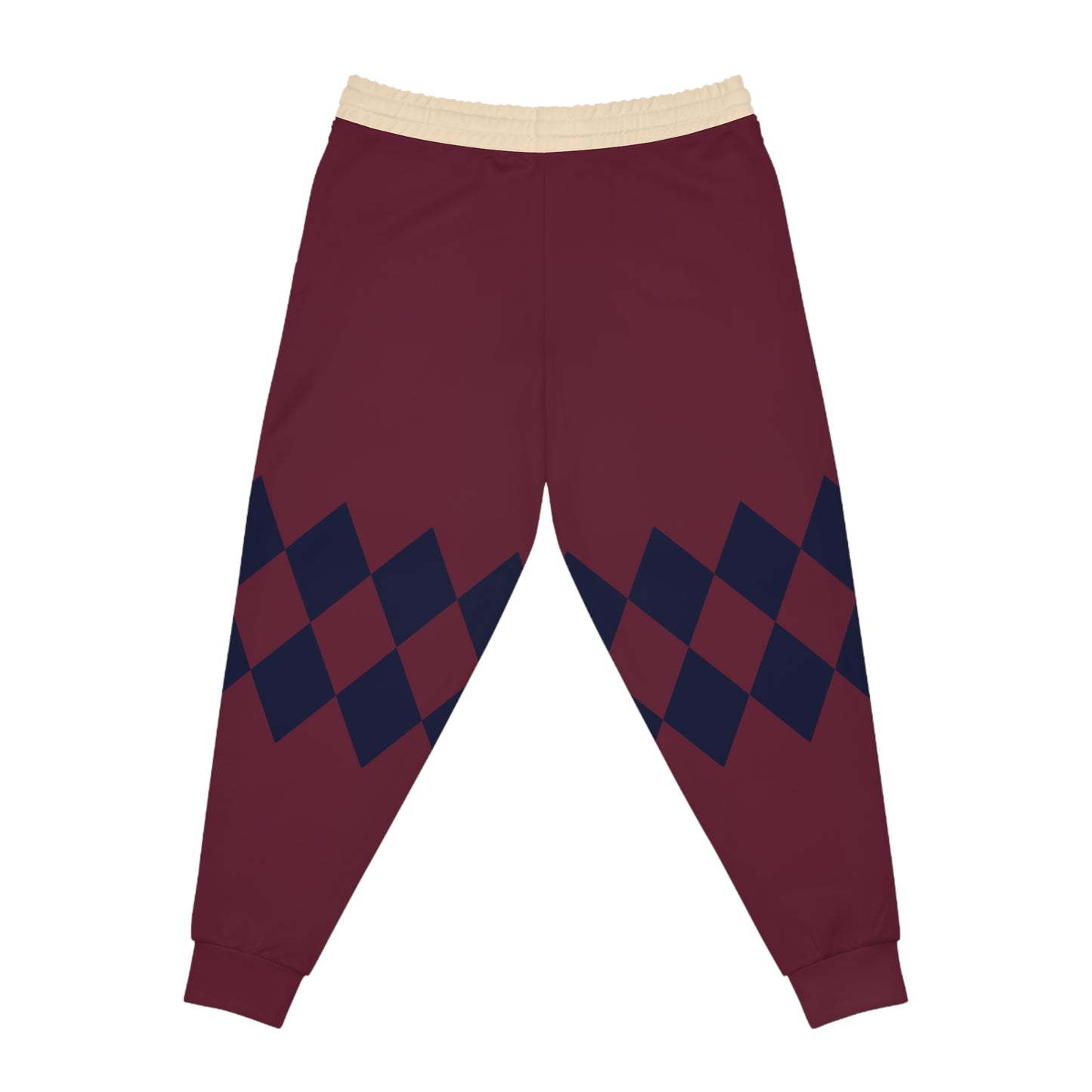 Burgundy Athletic Joggers (AOP)