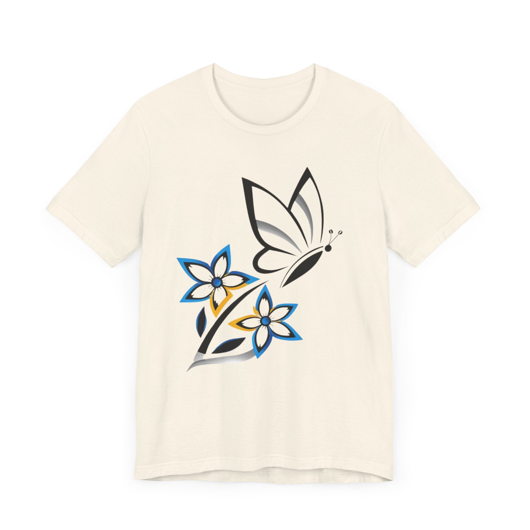 Butterfly & Flower Unisex Jersey Short Sleeve Tee