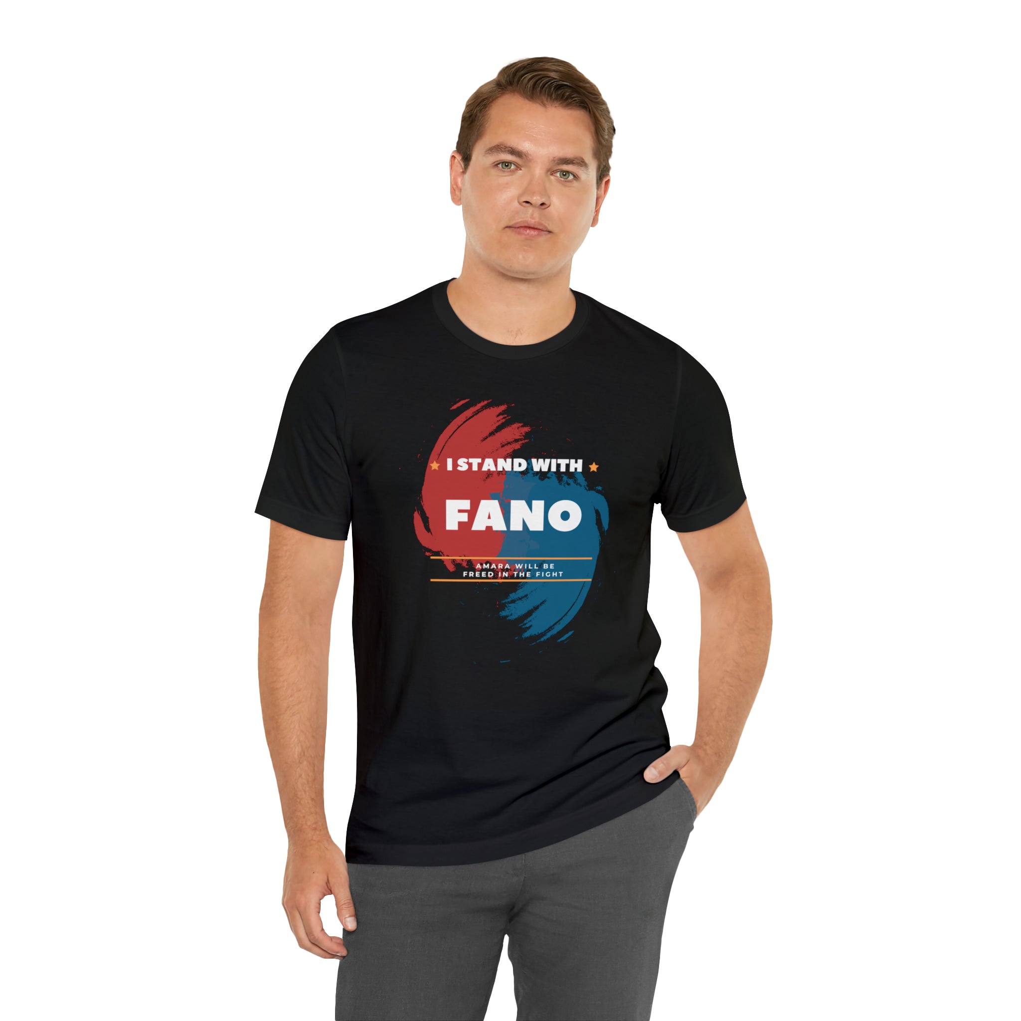 I STAND WITH FANO UNISEX JERSEY TEE