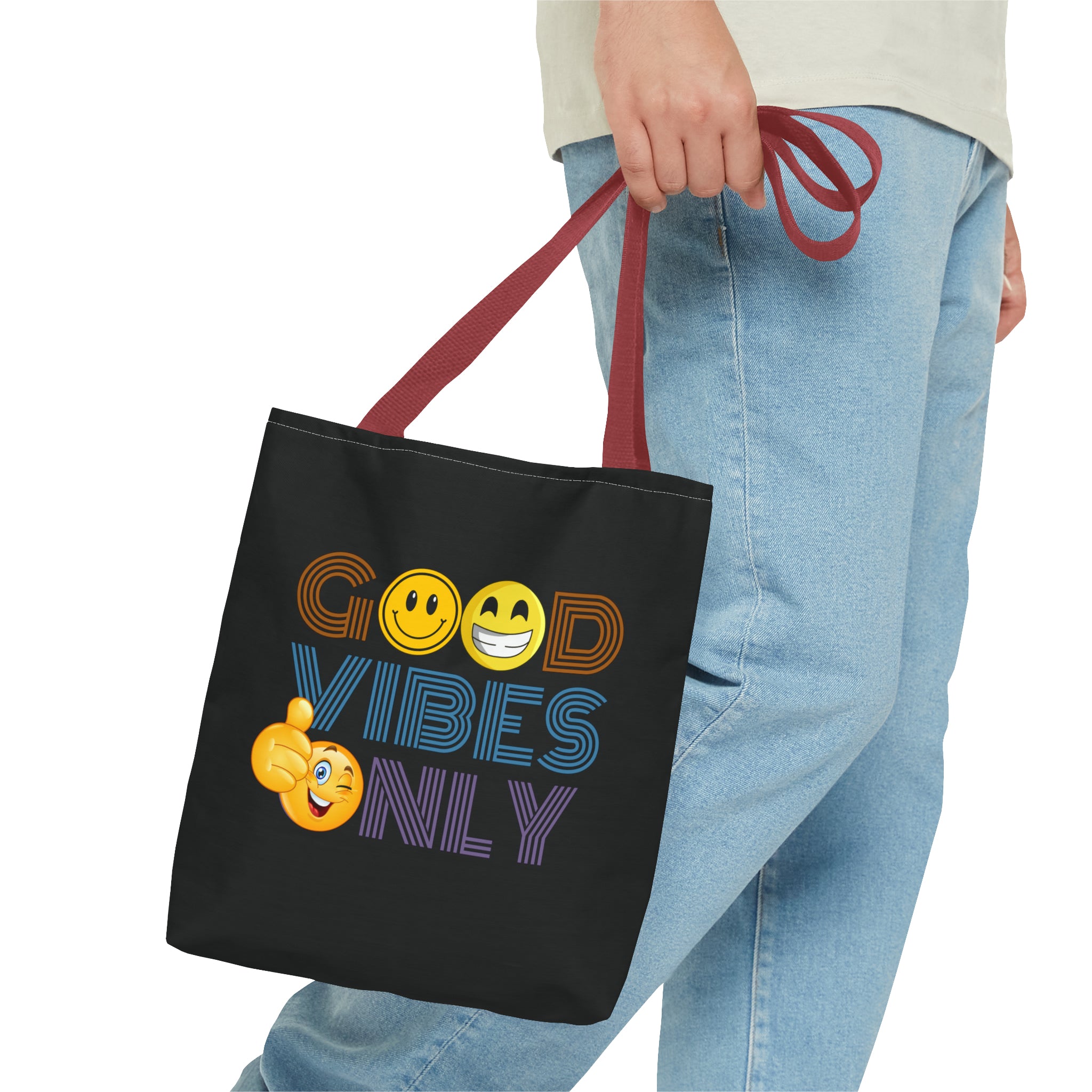 GOOD VIBES ONLY Tote Bag (AOP)