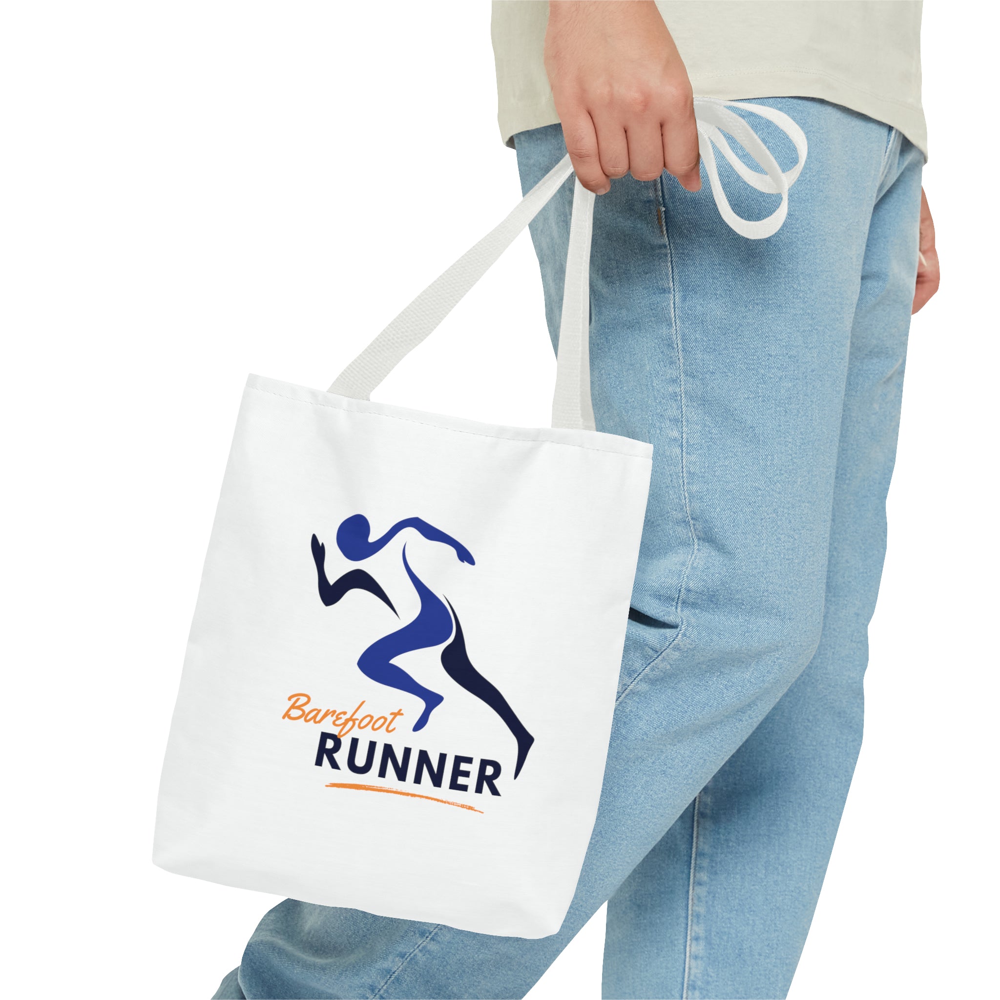 Barefoot Runner Tote Bag (AOP)