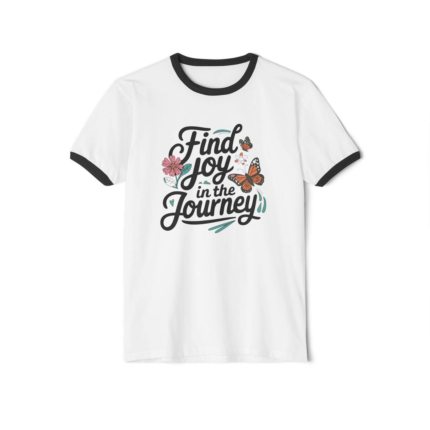 Find joy in the journey Unisex Cotton Ringer T-Shirt