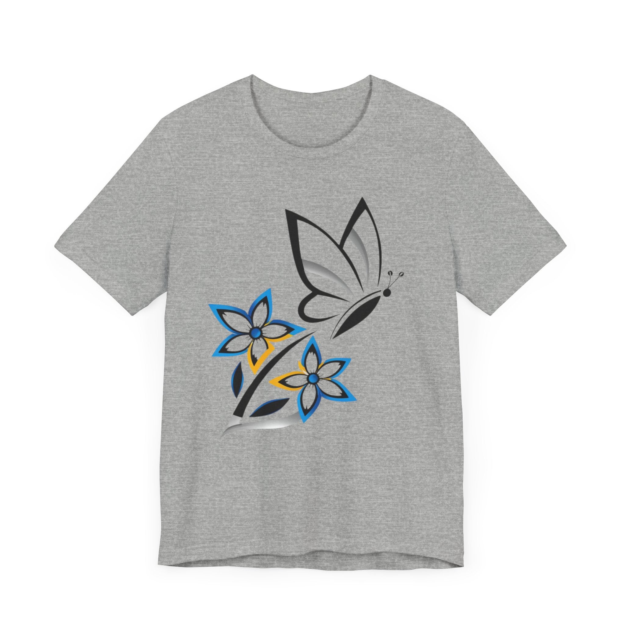 Butterfly & Flower Unisex Jersey Short Sleeve Tee