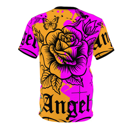 Unisex Floral Graphic Tee - Vibrant Rose Design for Trendy Summer Style