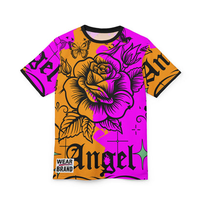 Unisex Floral Graphic Tee - Vibrant Rose Design for Trendy Summer Style