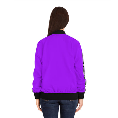 Nuvia purple Women's Bomber Jacket (AOP)