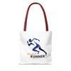 Barefoot Runner Tote Bag (AOP)