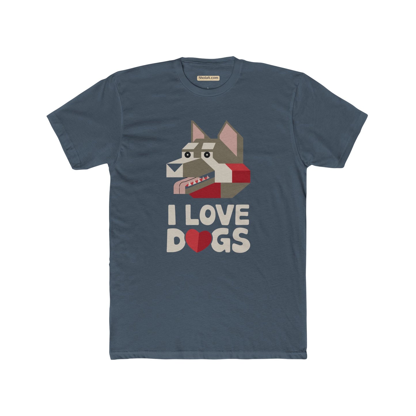 I love dogs Unisex Cotton Crew Tee