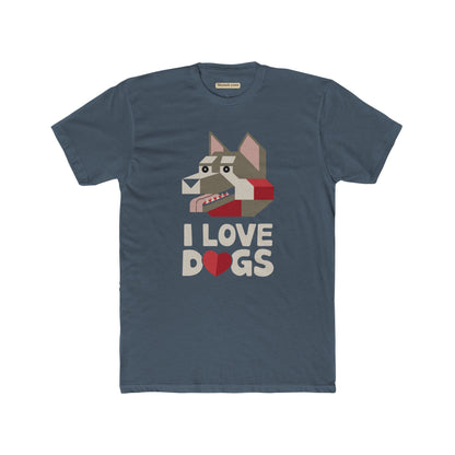 I love dogs Unisex Cotton Crew Tee