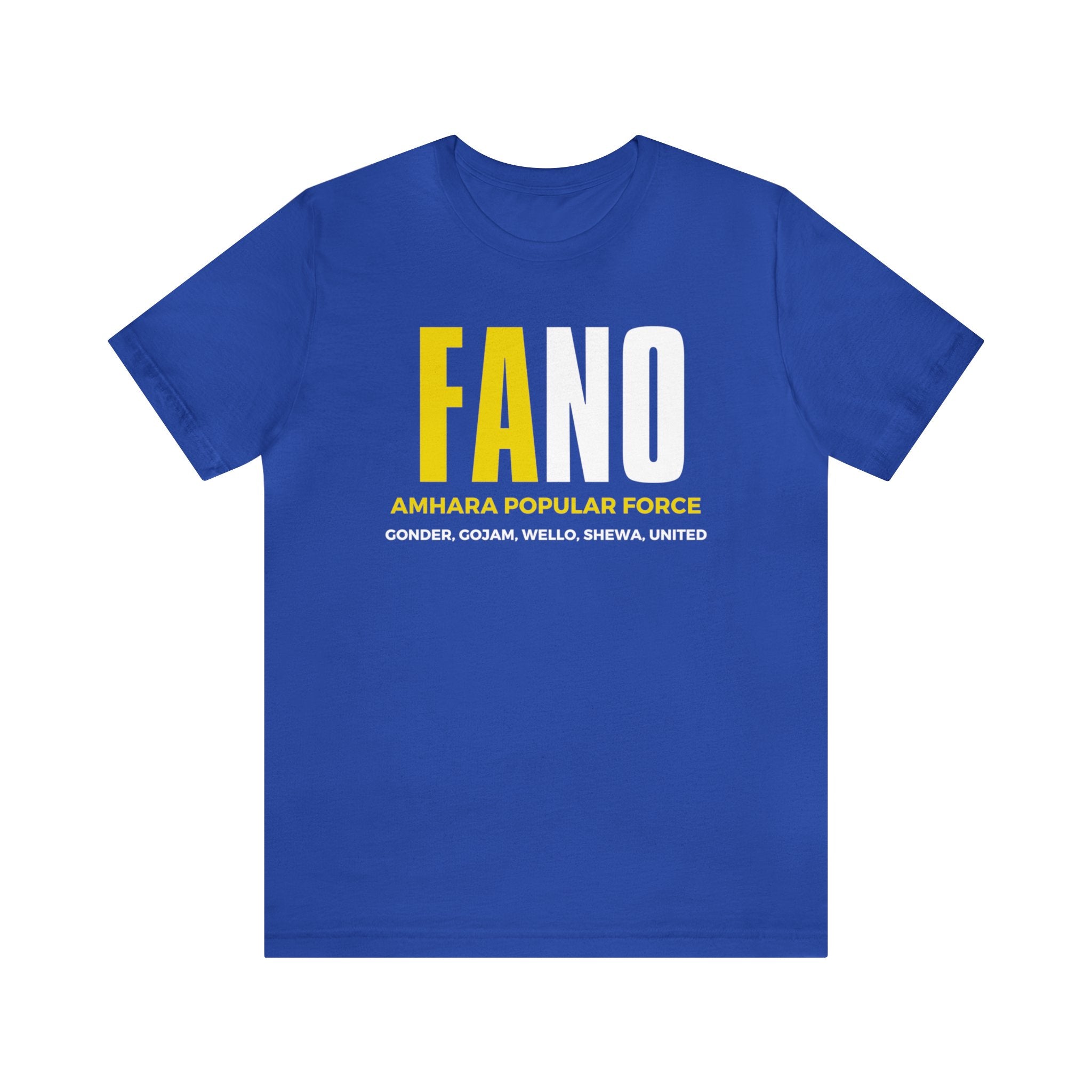 Fano Amhara Popular Force Unisex Jersey Short Sleeve Tee