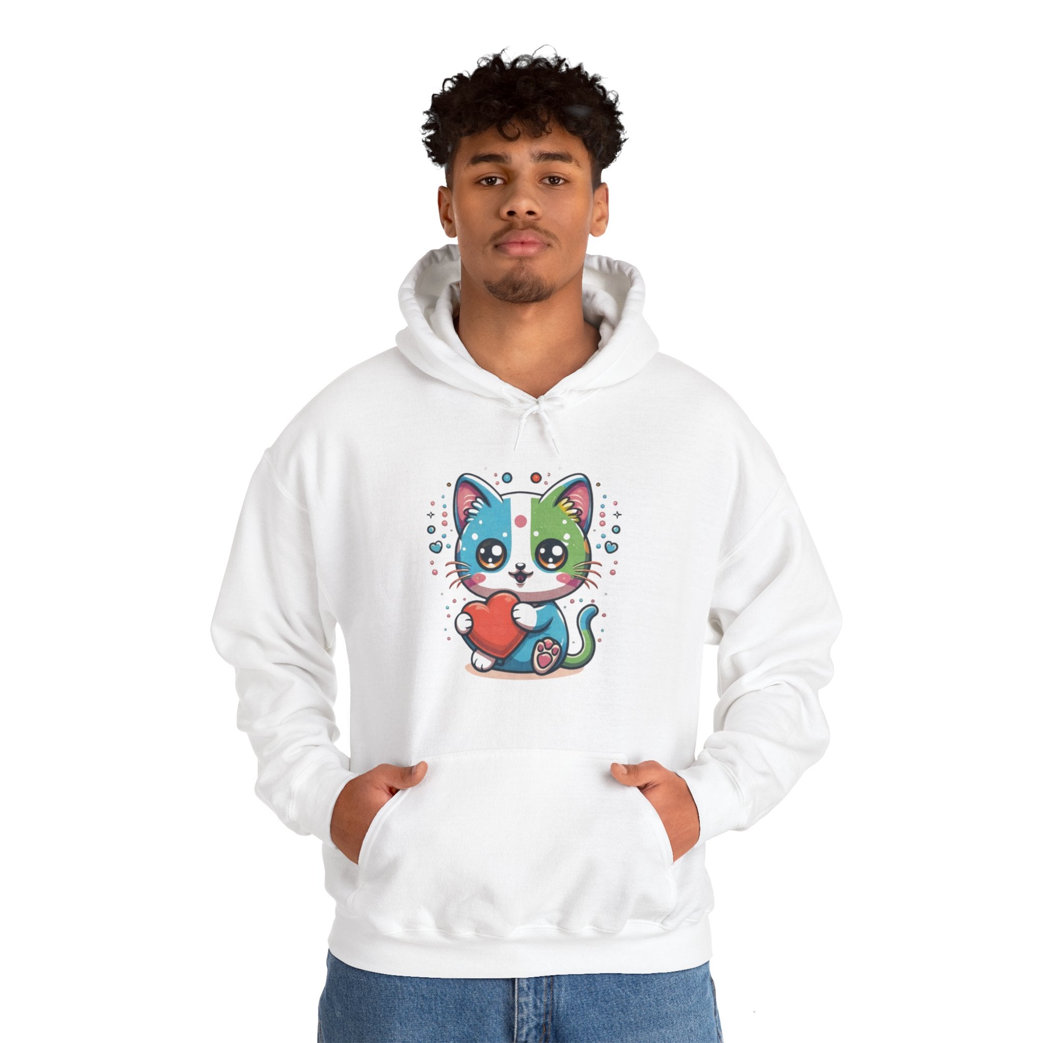 Cute Cat Unisex Heavy Blend™ Hooded Sweatshirt