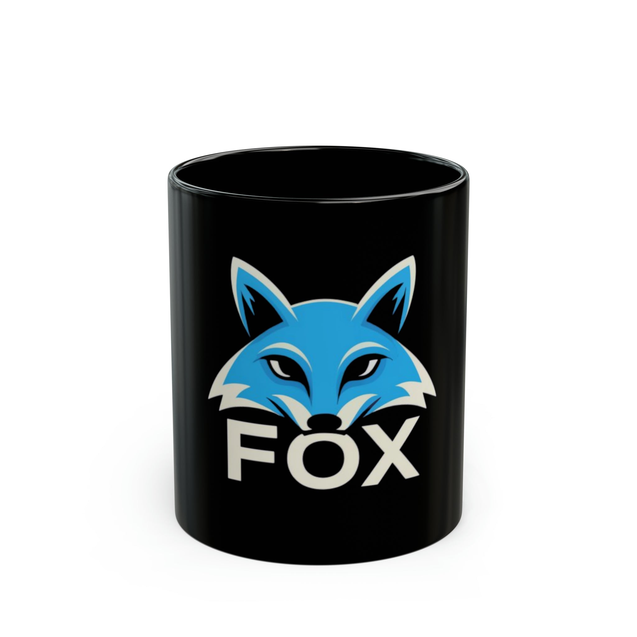 Fox 11oz Black Mug