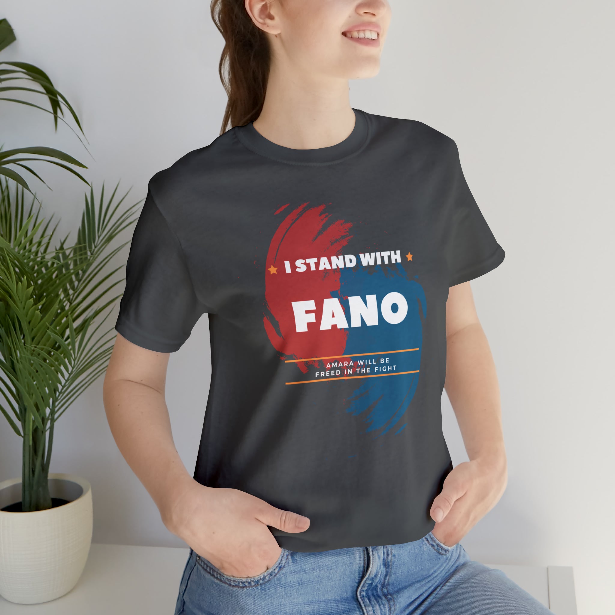 I STAND WITH FANO UNISEX JERSEY TEE