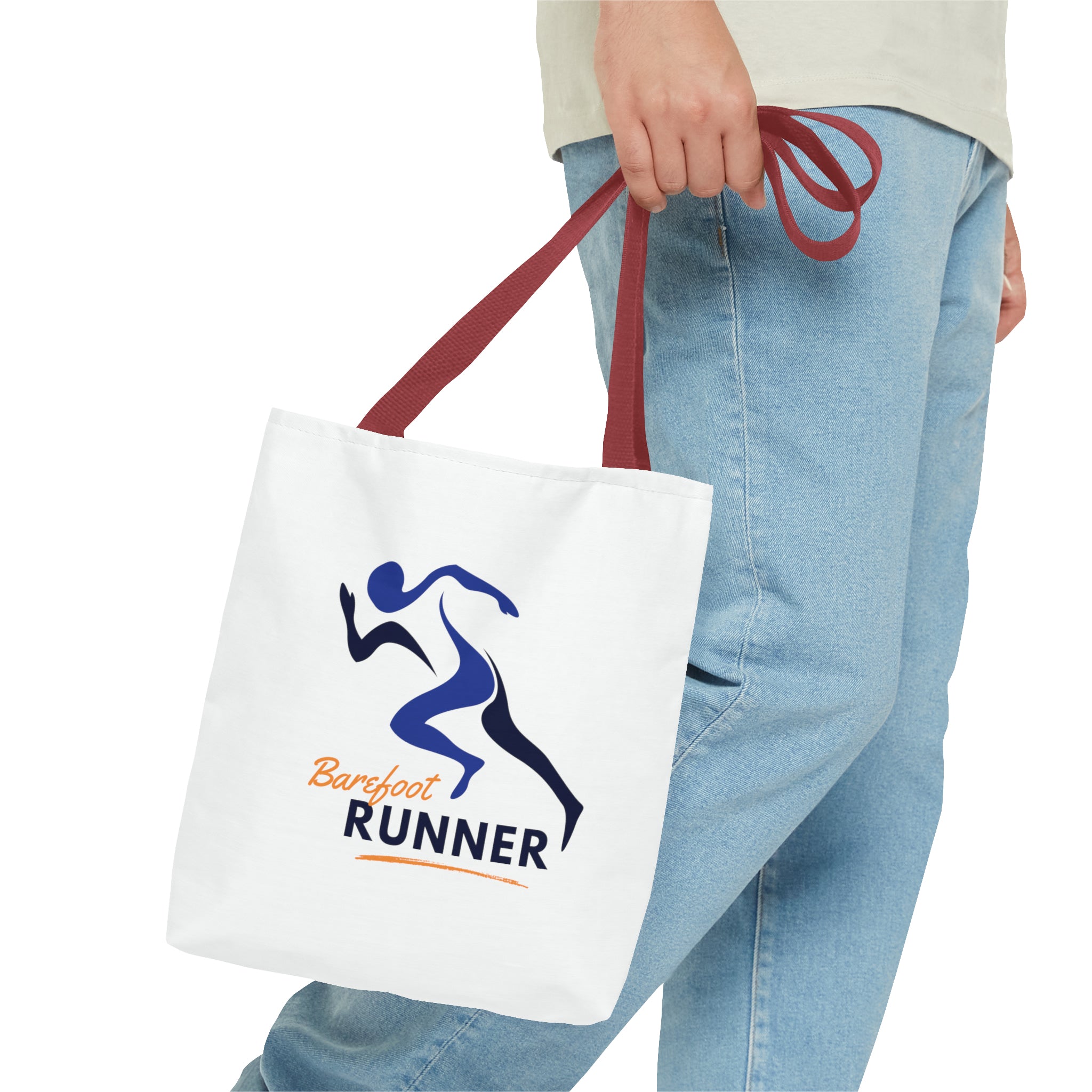 Barefoot Runner Tote Bag (AOP)