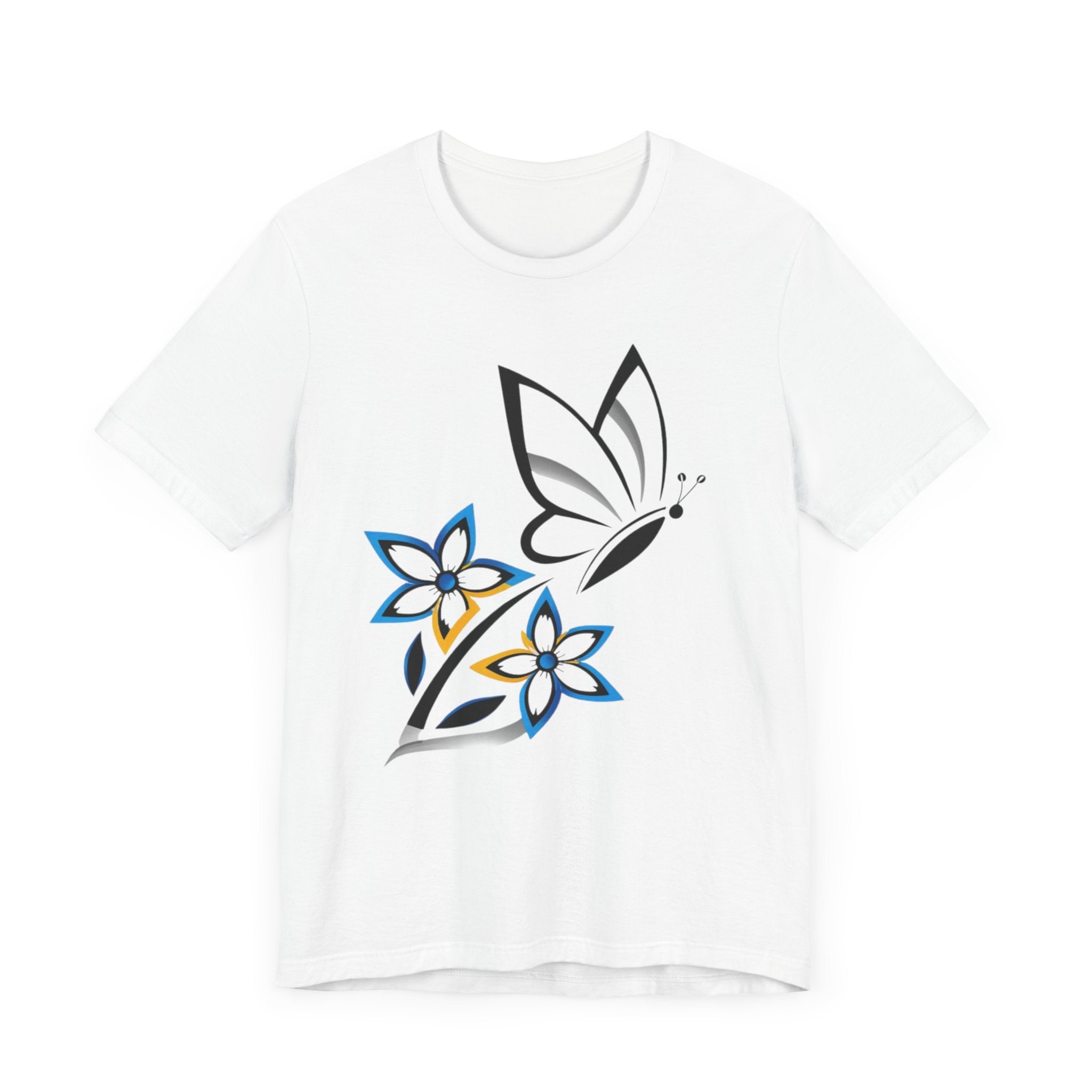 Butterfly & Flower Unisex Jersey Short Sleeve Tee