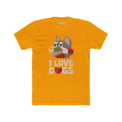 I love dogs Unisex Cotton Crew Tee