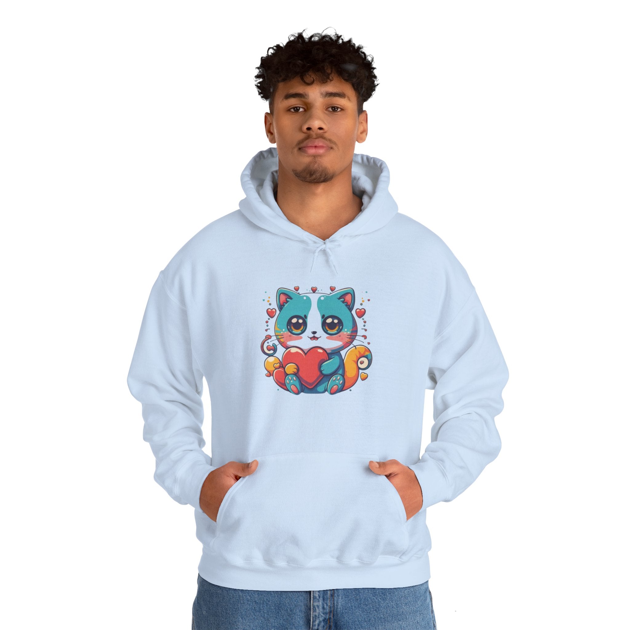 Cute Cat Unisex Heavy Blend™ Hooded Sweatshirt