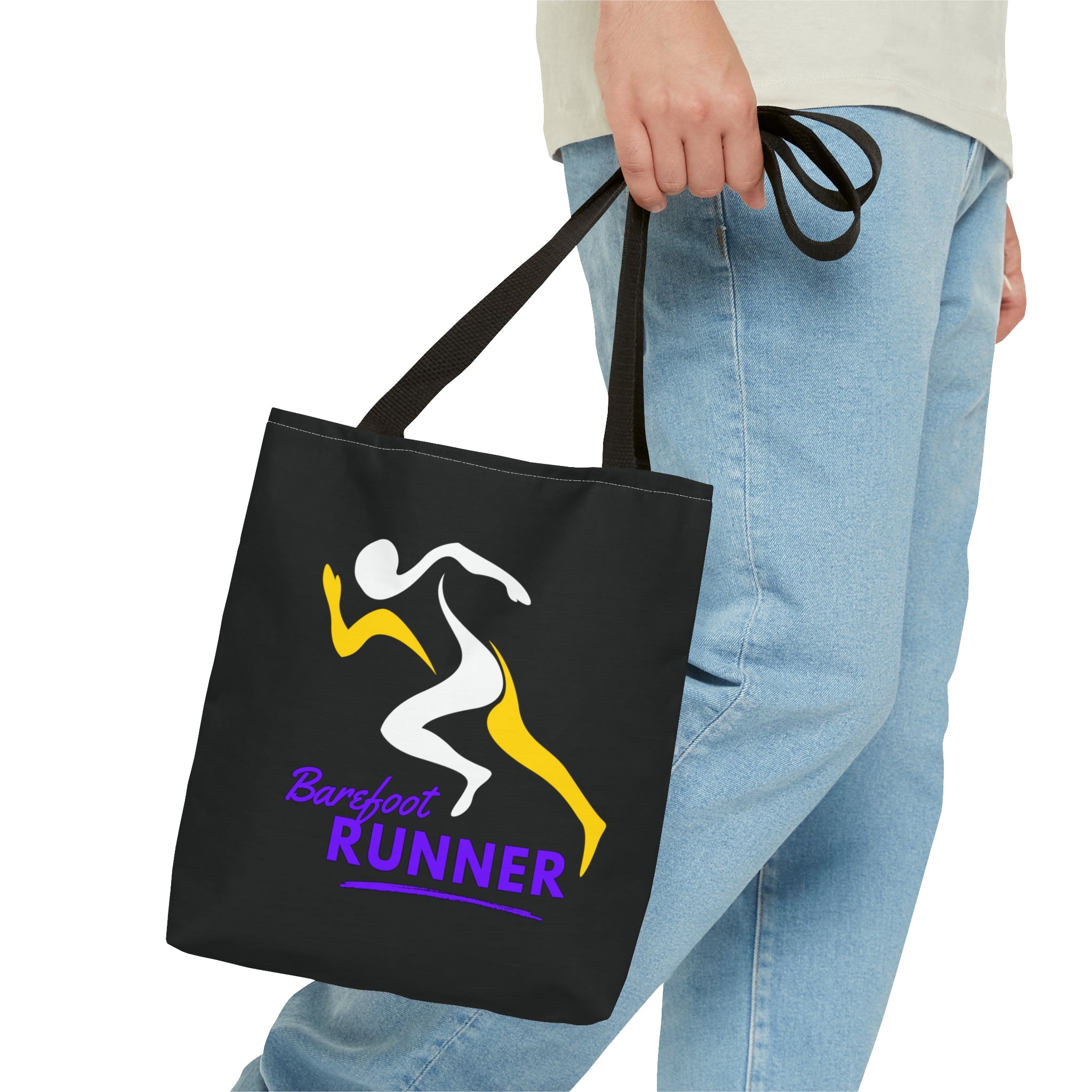 Barefoot Runner Tote Bag (AOP)