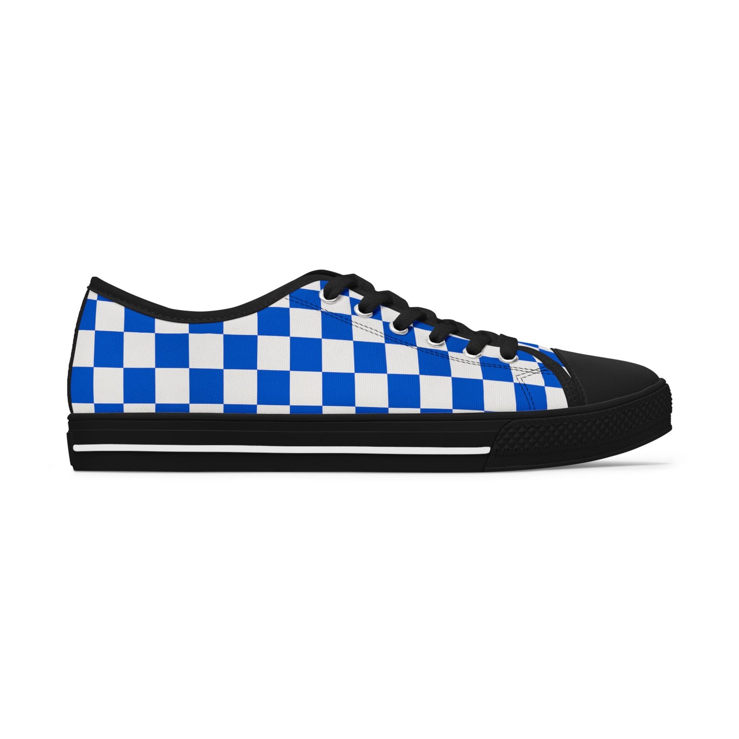 Blue Checkered Pattern Women's Low Top Sneakers - Stylish Casual Footwear, Fashionable Comfortable Shoes, Summer Sneakers, Trendy Gift for [...]