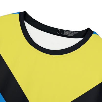 Geometric blue Pattern Women’s Short Sleeve Shirt - Vibrant Casual Tee for Summer