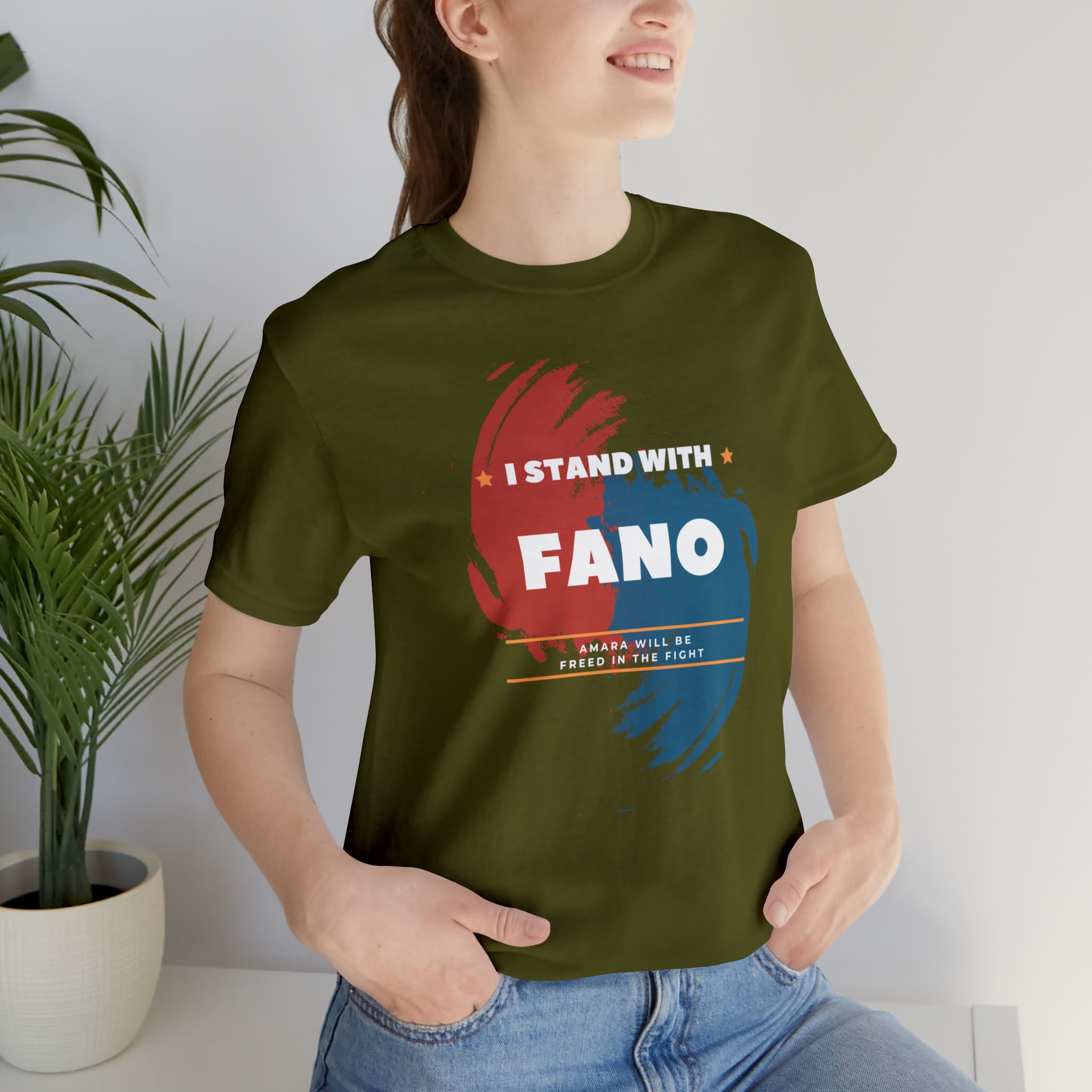 I STAND WITH FANO UNISEX JERSEY TEE