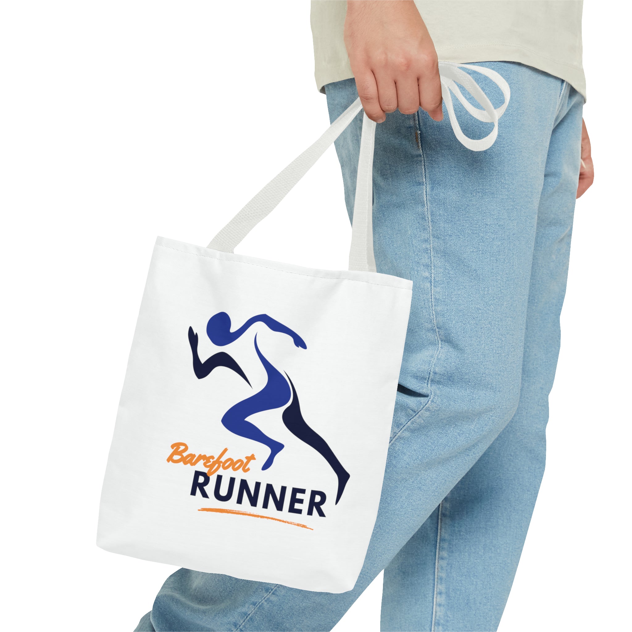 Barefoot Runner Tote Bag (AOP)