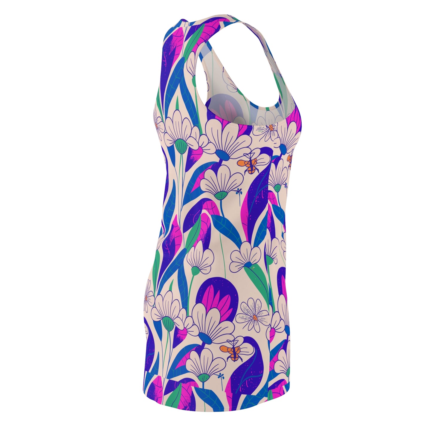 Vibrant Floral Racerback Dress