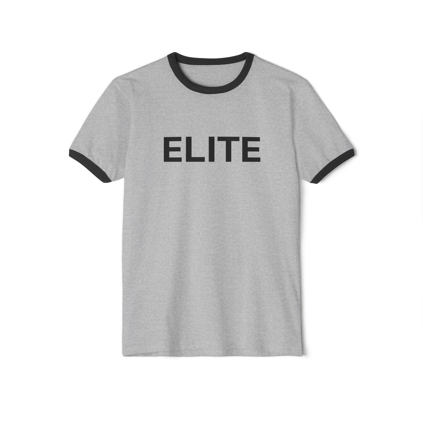 Elite Unisex Cotton Ringer T-Shirt, Casual Tee, Birthday Gift, Graphic Shirt, Everyday Wear, Relaxed Style, Comfortable Fashion