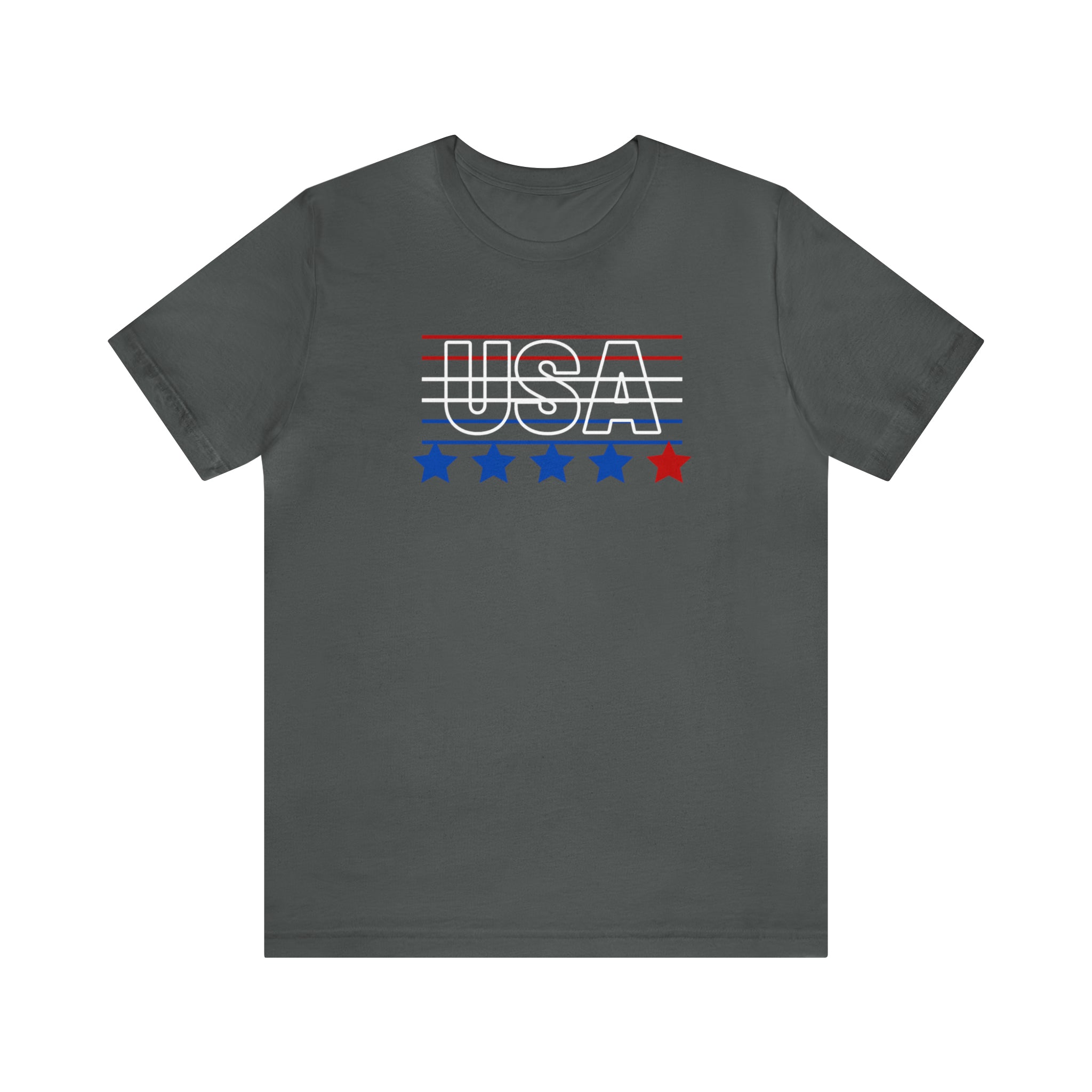 USA FLAG COLOR  UNISEX JERSEY T-SHIRT