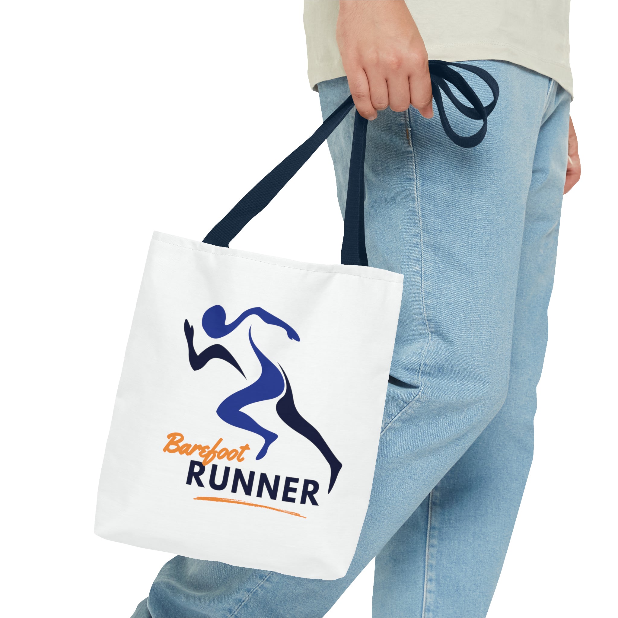 Barefoot Runner Tote Bag (AOP)