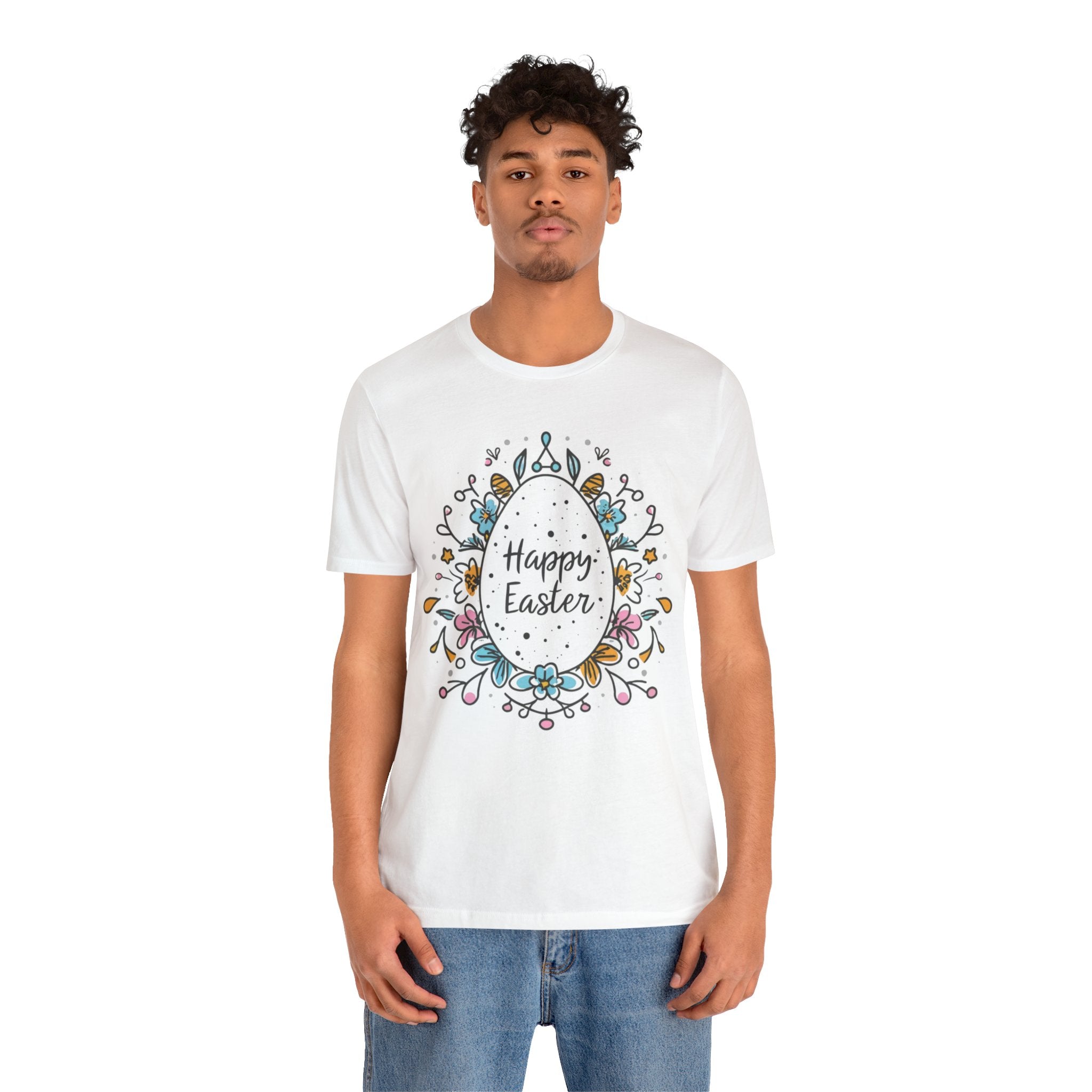 Happy Easter Unisex Jersey Short Sleeve Tee