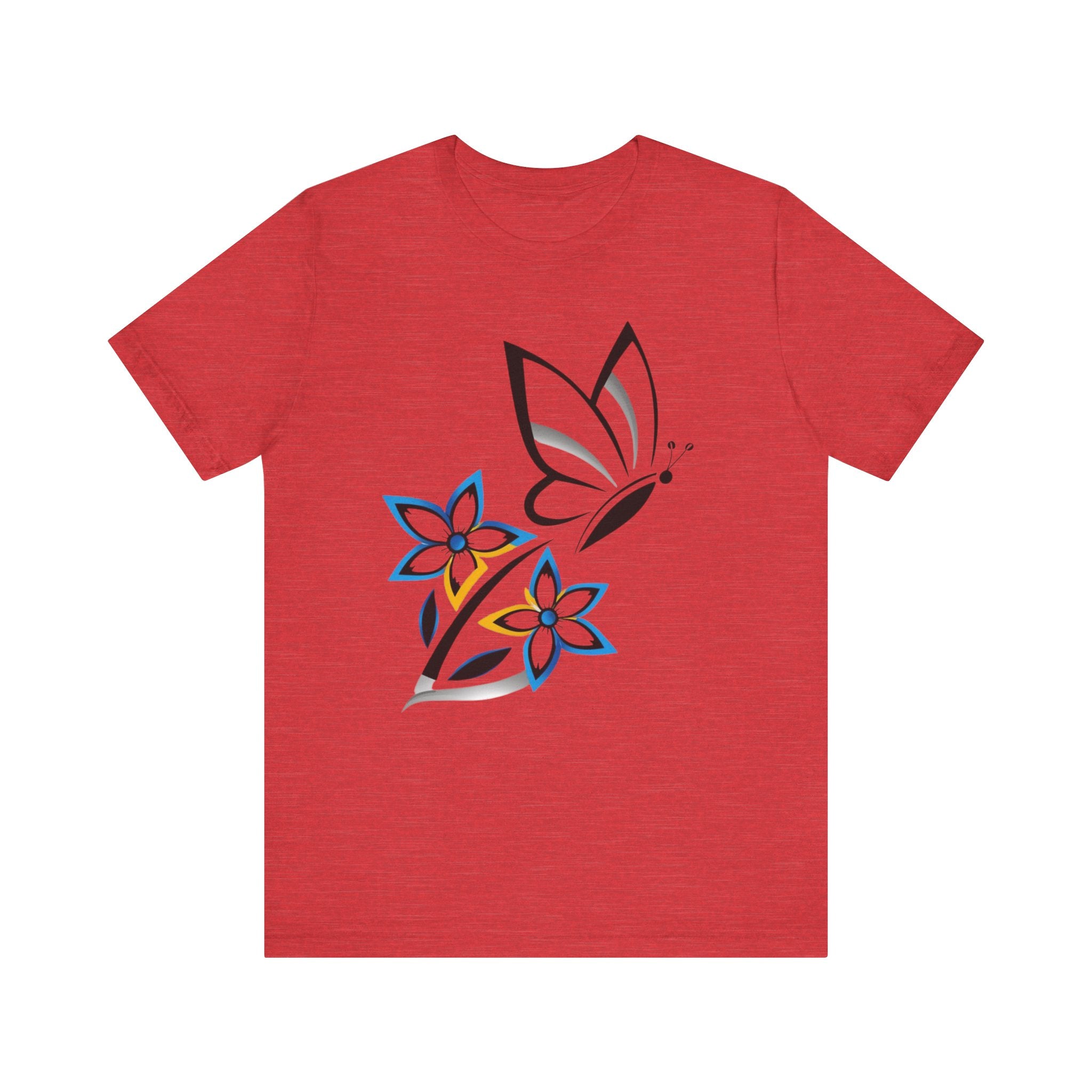 Butterfly & Flower Unisex Jersey Short Sleeve Tee