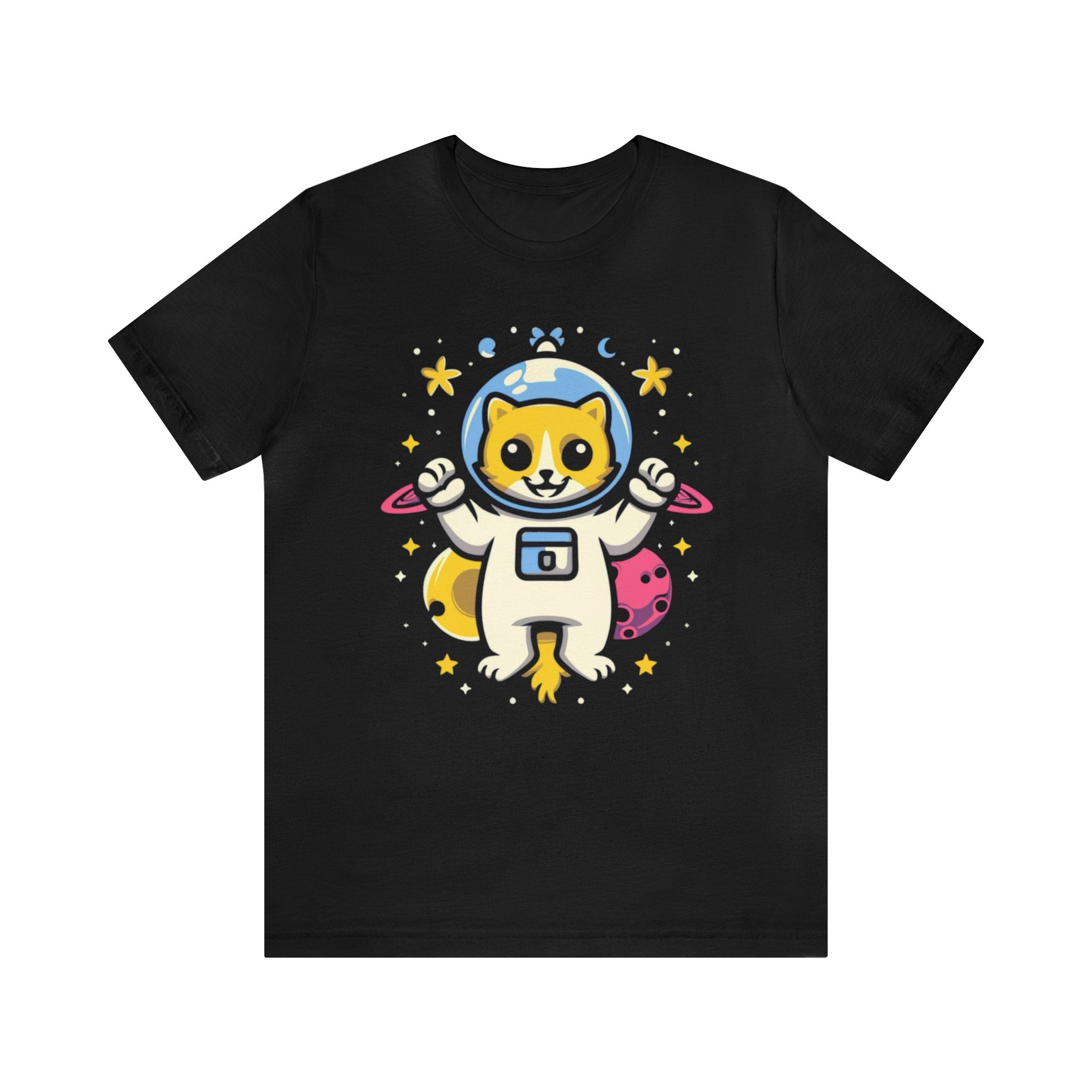 Astronaut Cat Unisex Jersey Short Sleeve Tee