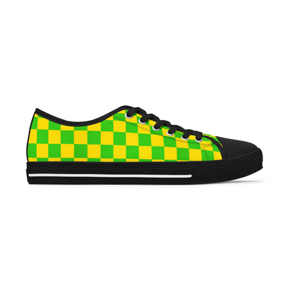 Vibrant Checkerboard Low Top Sneakers for Women, Stylish Everyday Footwear, Casual Sneakers, Trendy Shoes for Summer, Unique Gift Idea
