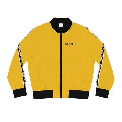 Nuvia Orange Women's Bomber Jacket (AOP)