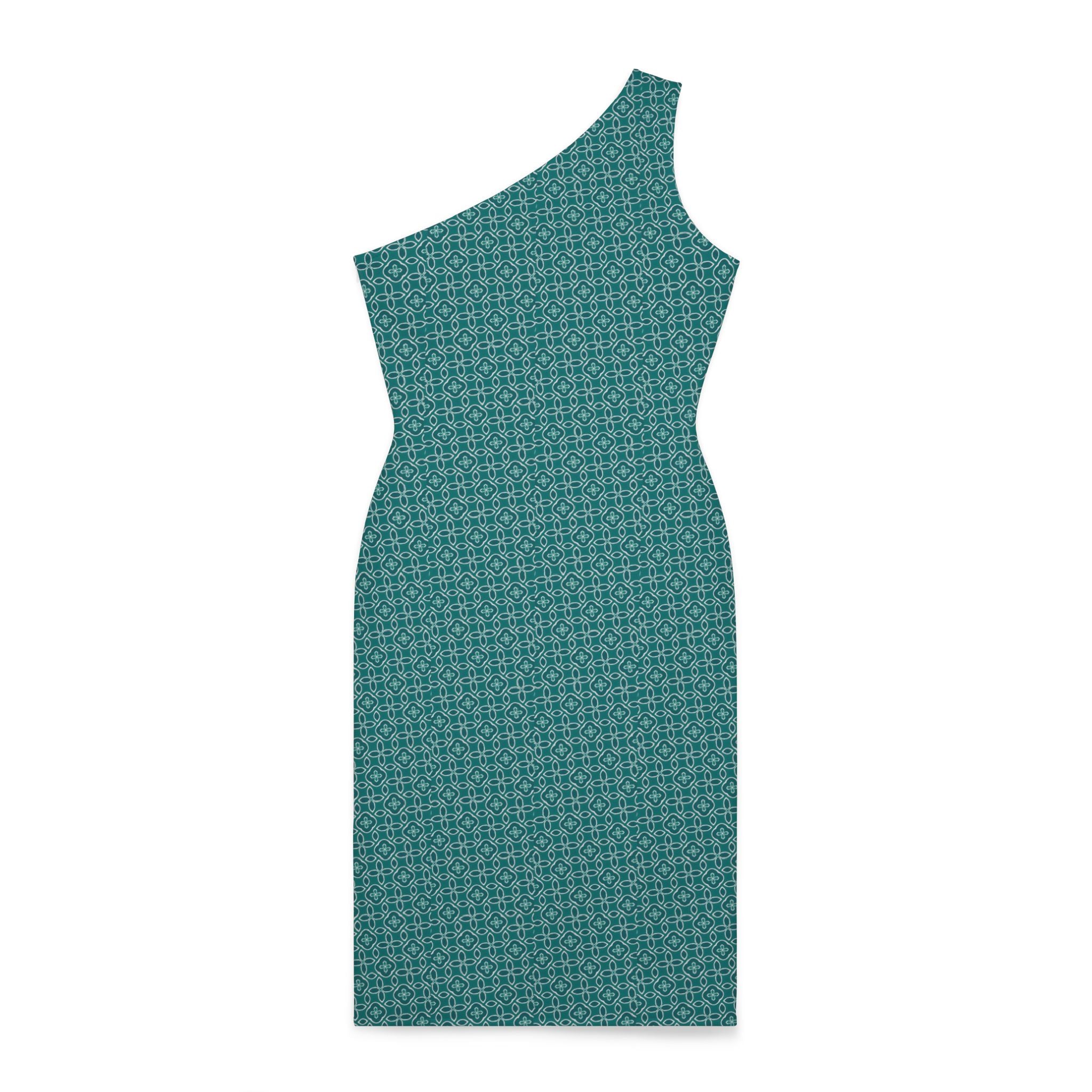 Mercy green pattern one Shoulder Dress (AOP)