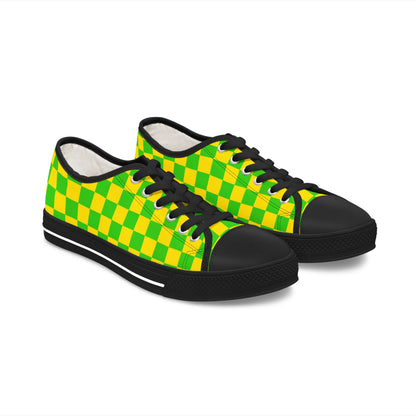 Vibrant Checkerboard Low Top Sneakers for Women, Stylish Everyday Footwear, Casual Sneakers, Trendy Shoes for Summer, Unique Gift Idea