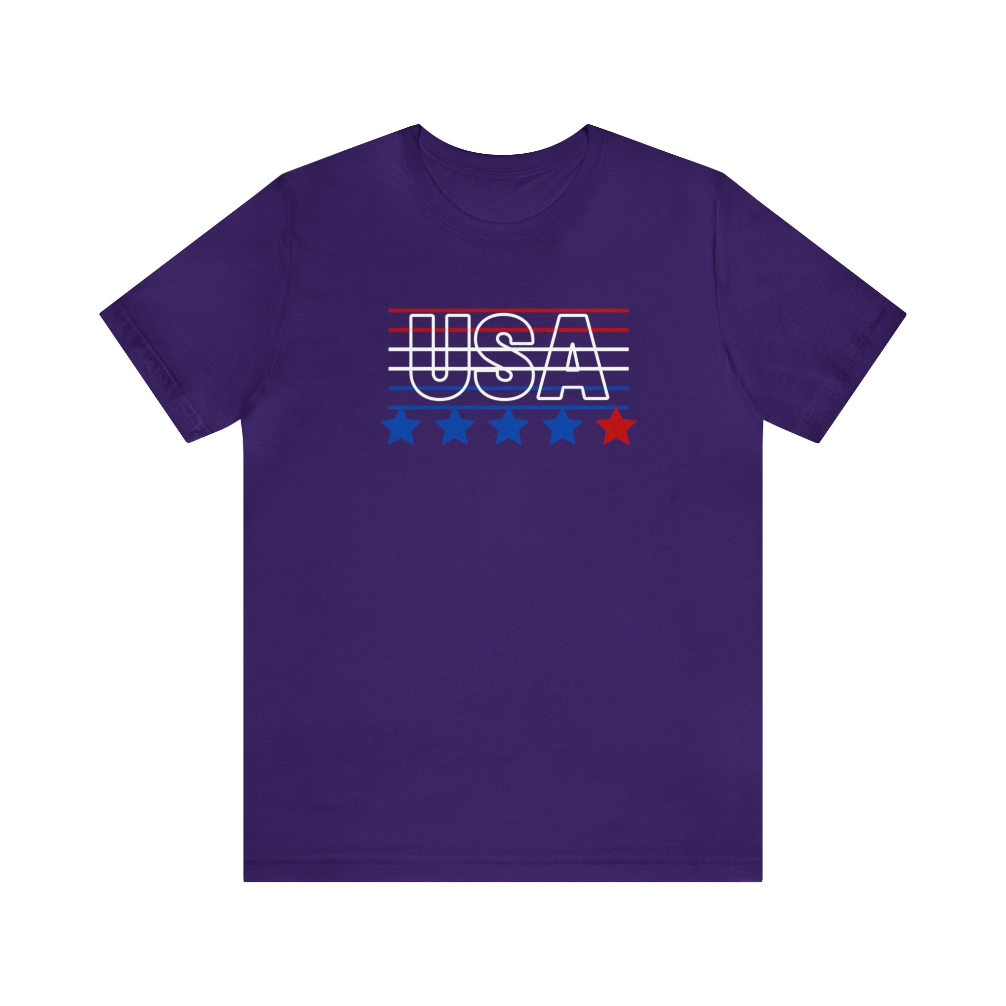 USA FLAG COLOR  UNISEX JERSEY T-SHIRT