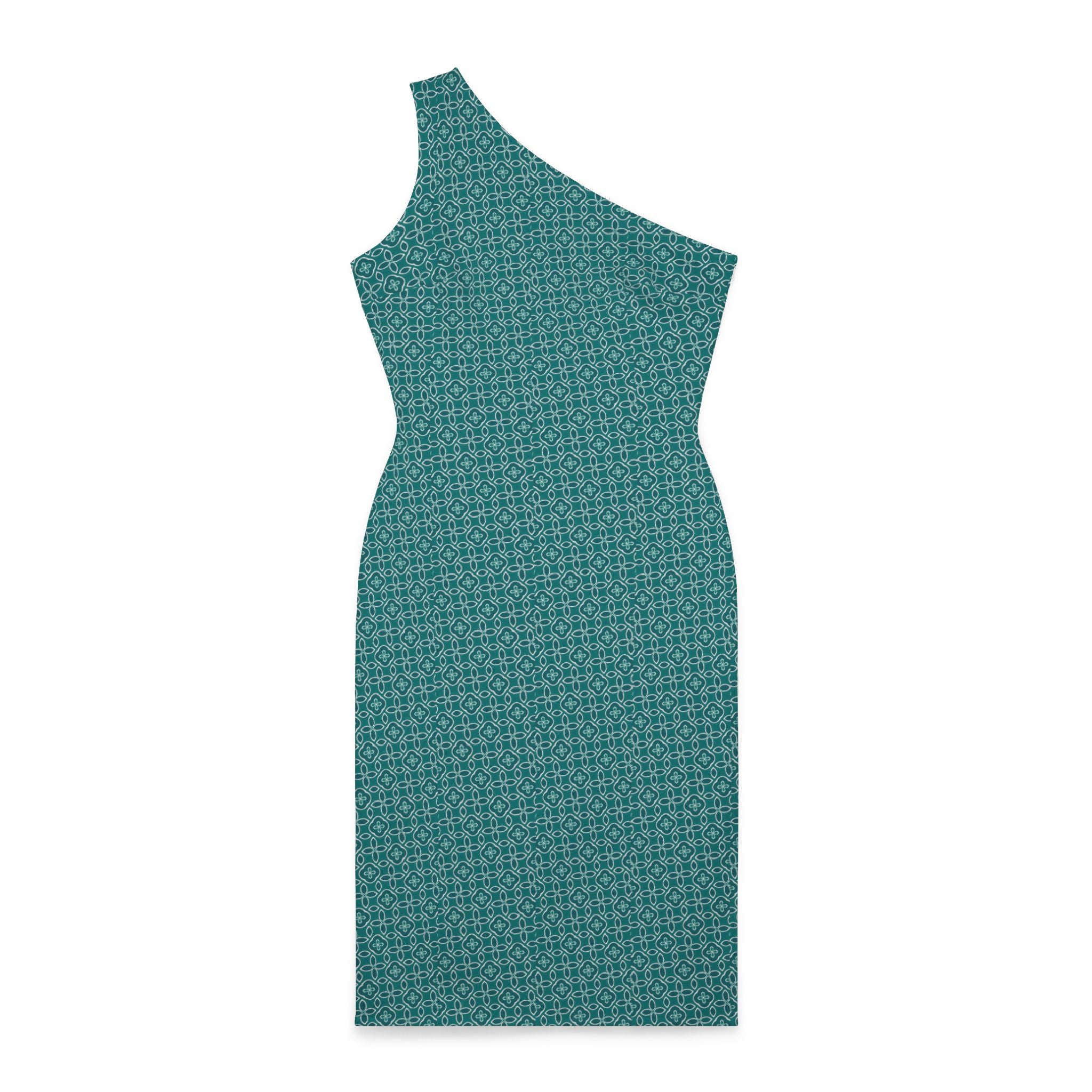 Mercy green pattern one Shoulder Dress (AOP)