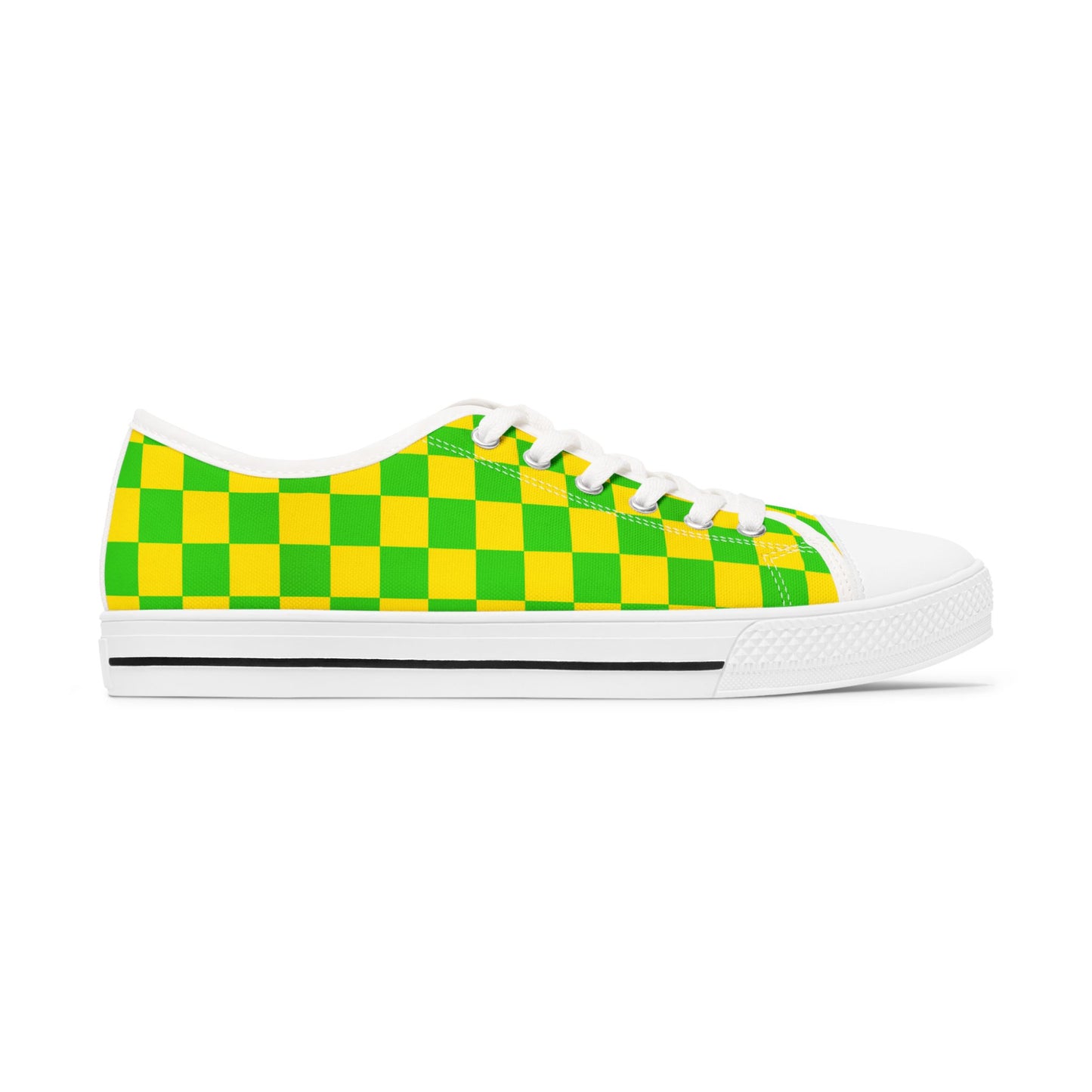 Vibrant Checkerboard Low Top Sneakers for Women, Stylish Everyday Footwear, Casual Sneakers, Trendy Shoes for Summer, Unique Gift Idea