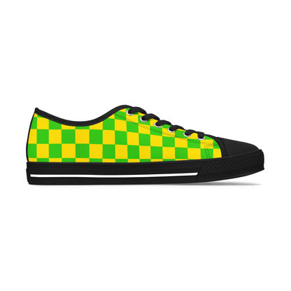 Vibrant Checkerboard Low Top Sneakers for Women, Stylish Everyday Footwear, Casual Sneakers, Trendy Shoes for Summer, Unique Gift Idea