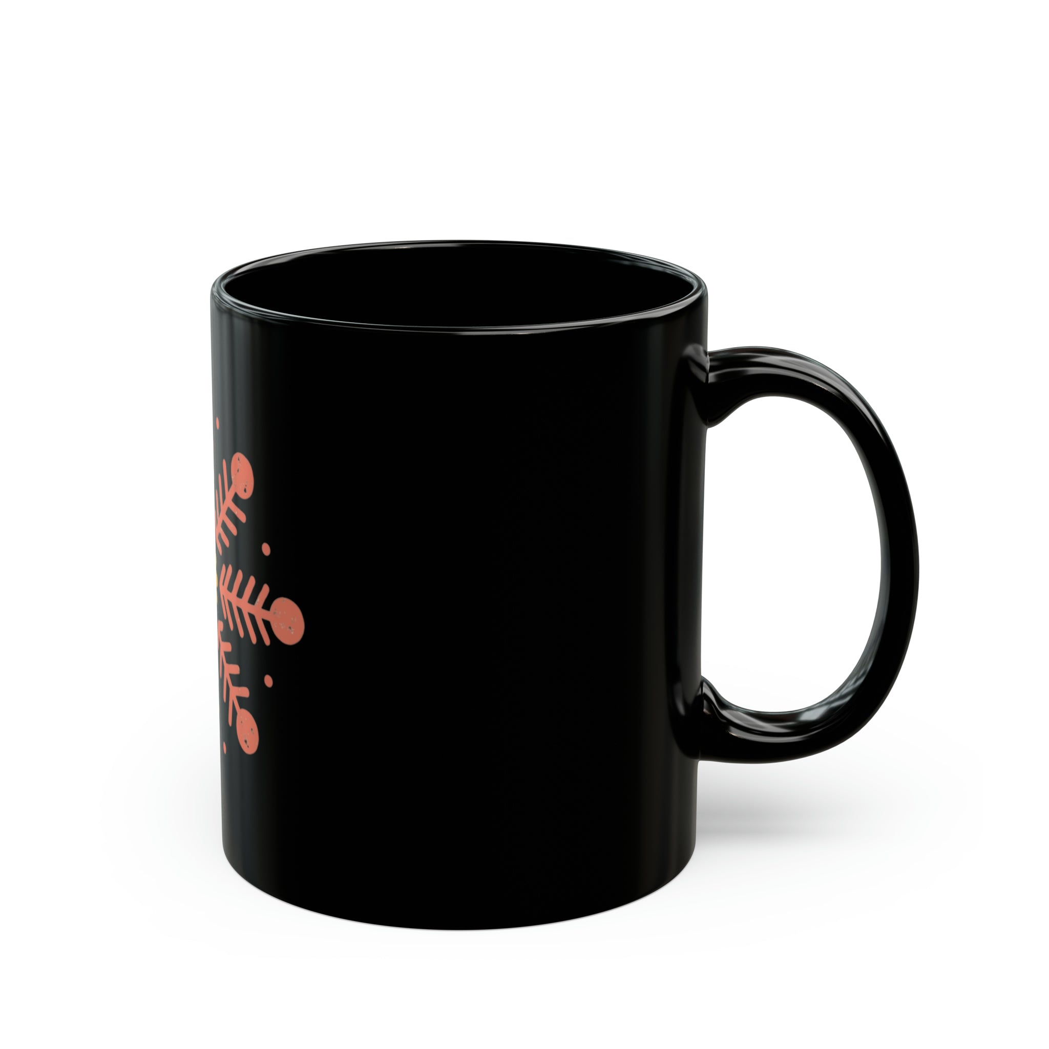 SNOWFLAKE 11oz Black Mug