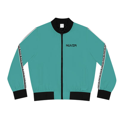 Nuvia green Women's Bomber Jacket (AOP)