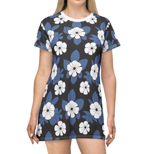 Floral T-Shirt Dress, Feminine Floral Dress