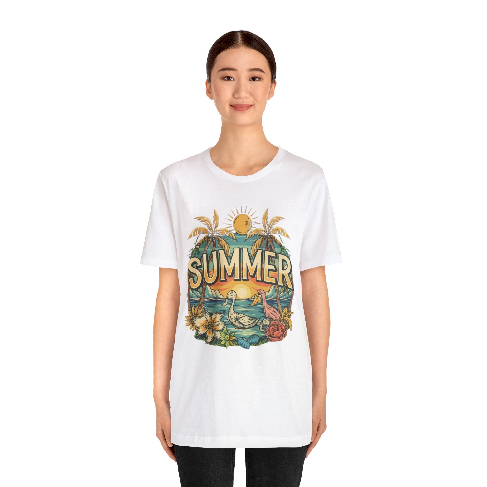 Summer Unisex Jersey Short Sleeve Tee