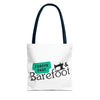 I Drive Fast & Barefoot Tote Bag (AOP)