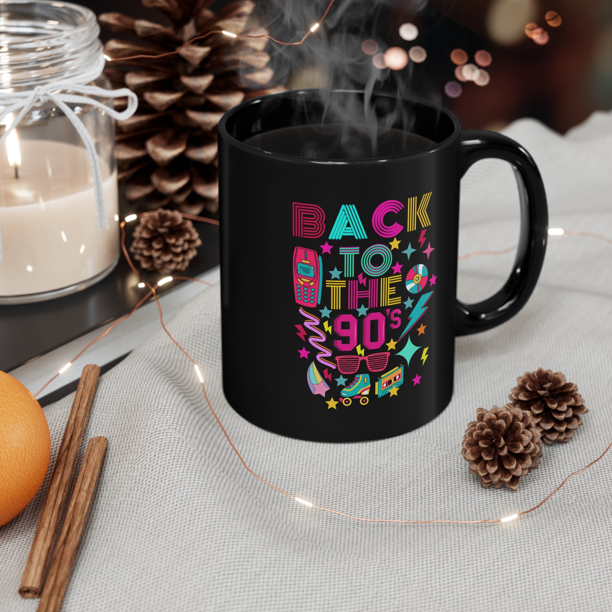 BACK TO THE 90's  11oz Black Mug