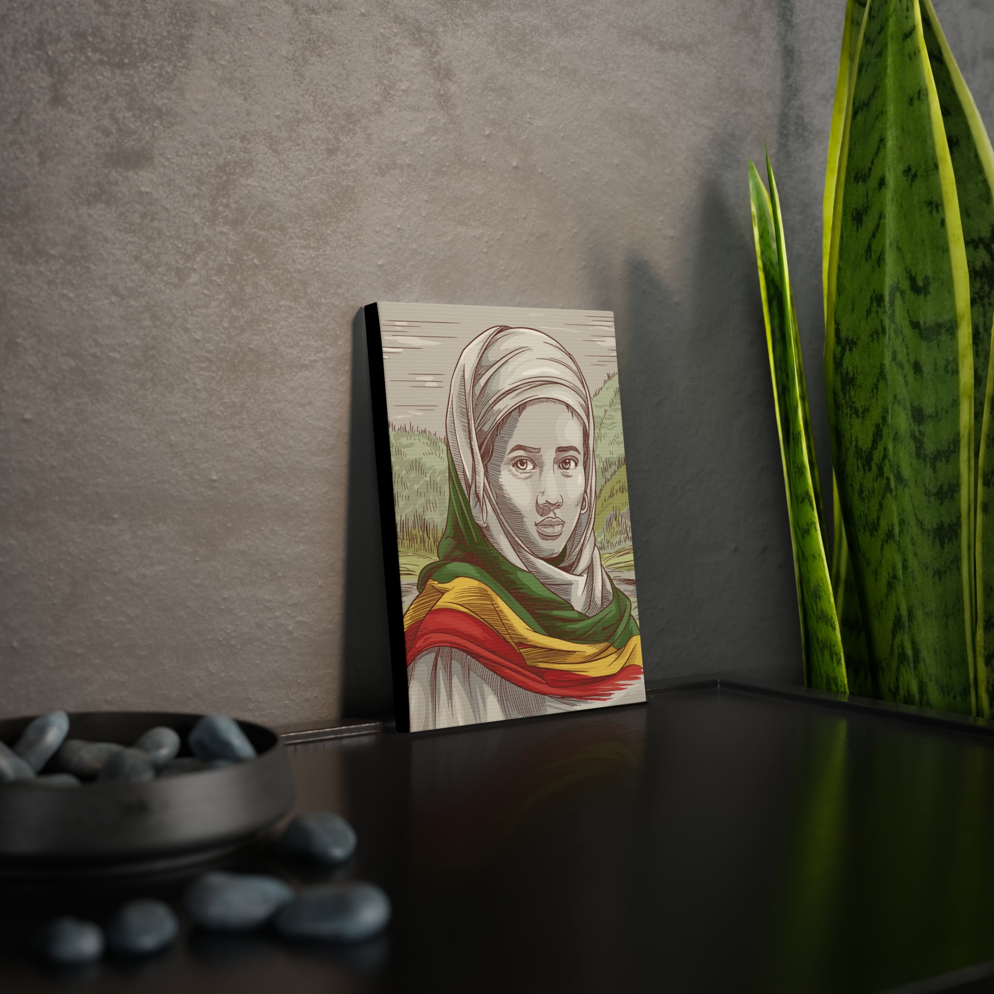 Ethiopian Beautiful girl wall Canvas Photo Tile