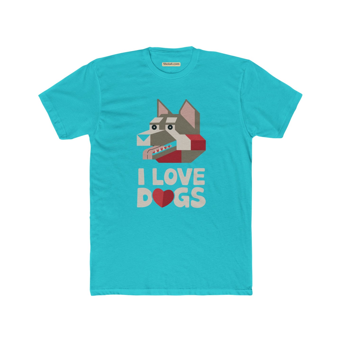 I love dogs Unisex Cotton Crew Tee